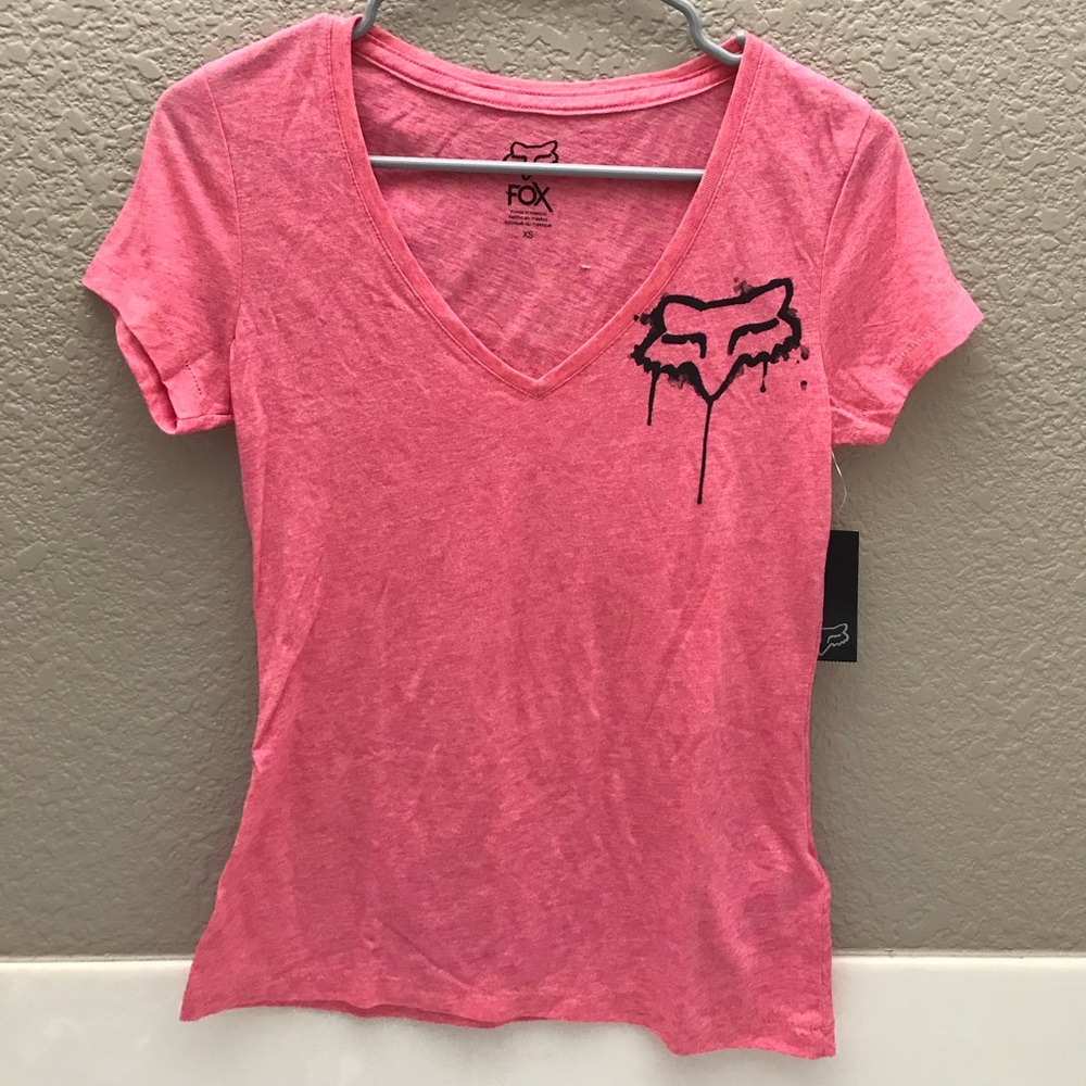 Pink Fox V neck